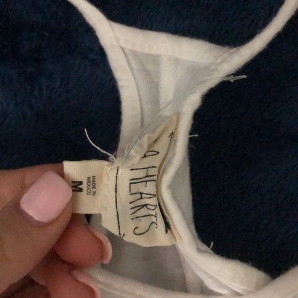 LA Hearts White Tank Top Medium - Picture 2 of 4
